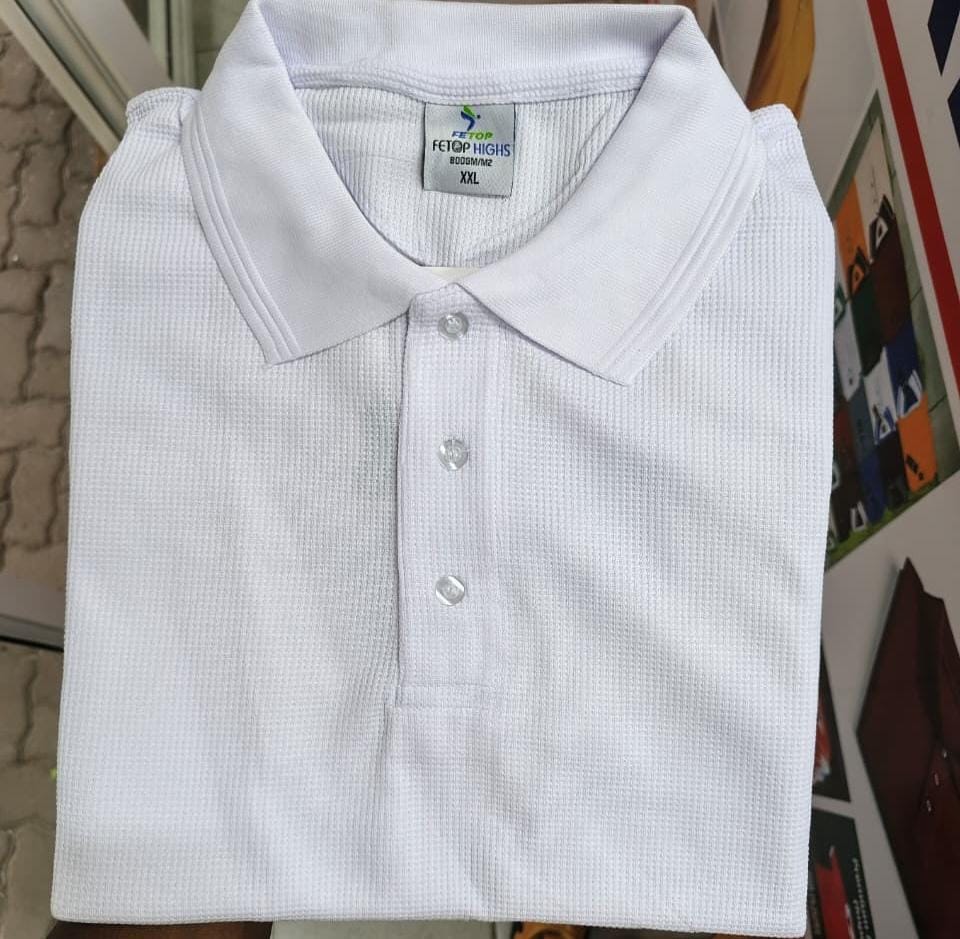 WHITE MAVENTY BRANDED POLO 